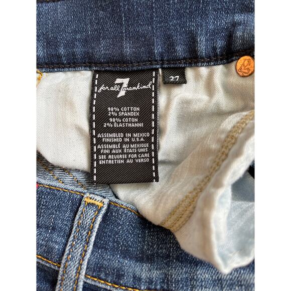 7 FOR ALL MANKIND Josephina Skinny Boyfriend Distressed Jeans - Picture 5 of 9